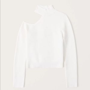 Abercrombie & Fitch LuxeLoft Cutout Slim Mockneck Sweater